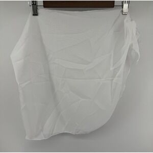 Chuangdi 2 Pieces Women Mesh Sarong Wrap Skirt Set Black White CD1948 NEW